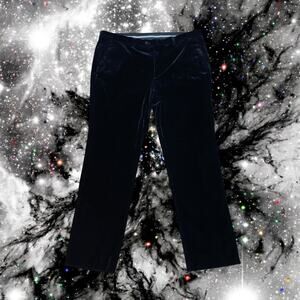 Inserch Mens Black Velvet Dress Pants Trousers Flat Front Slacks Size 42